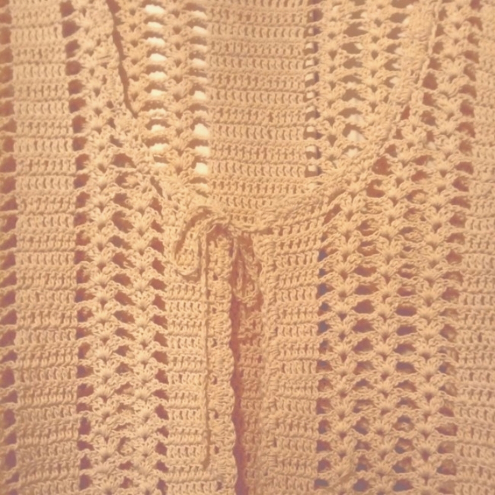 Cream Crochet Knit Vest